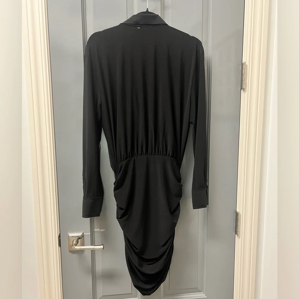 Norma Kamali Boyfriend Shirred Shirt Dress - Picture 14 of 14